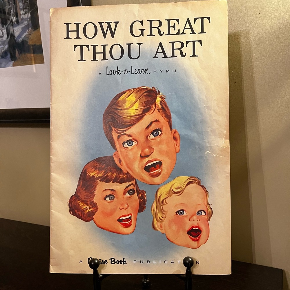 1960 Large Sunday School Teacher Look-n-Learn Hymn Book Religious